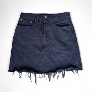 Black High Waisted Levi's Denim Skirt